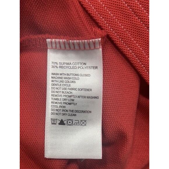Men’s Tommy Bahama Large Island Zone Polo Shirt Mesh Supima Cotton Red - Picture 9 of 10